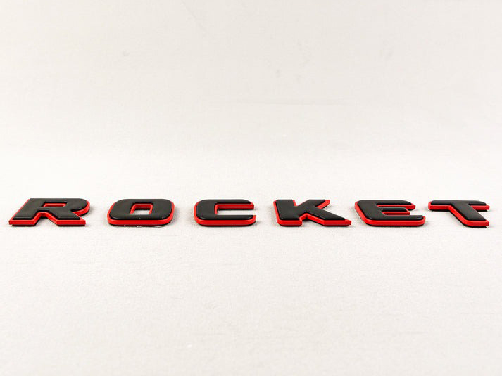 Brabus Rocket Rear Emblem Black with Red Metal Badge for Mercedes-Benz